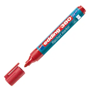 Whiteboard- und Flipchartmarker „380“, rot, 1,5-3 mm, konische Spitze, EDDING